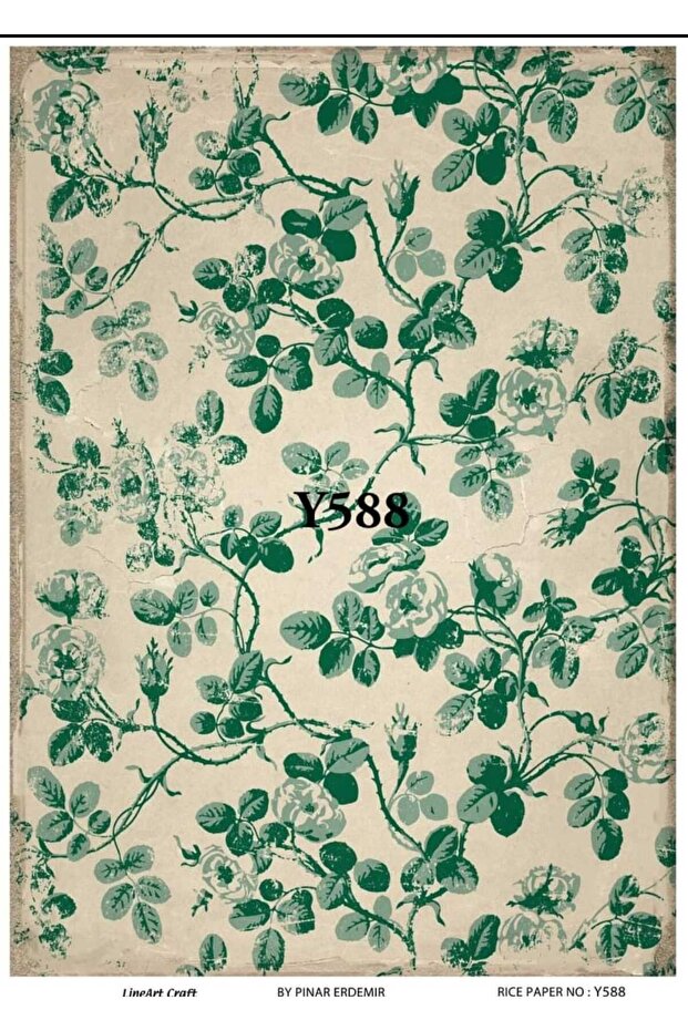 ورق ديكوباج نحاسي بنمط عيد الميلاد رقم: YILŞI588 - 29X42 سم
