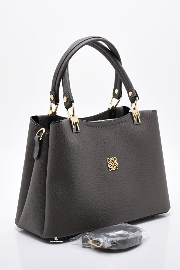 حقيبة يد وكتف رمادية - 1