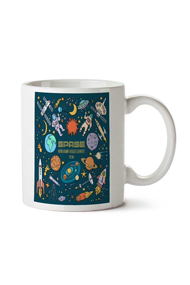 كوب كائنات الفضاء مطبوع على الجانبين - 1