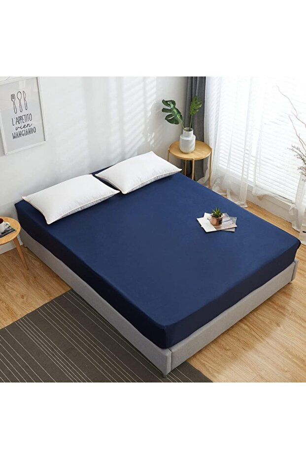 Double 100% Cotton Elastic Towel Sheet - 1