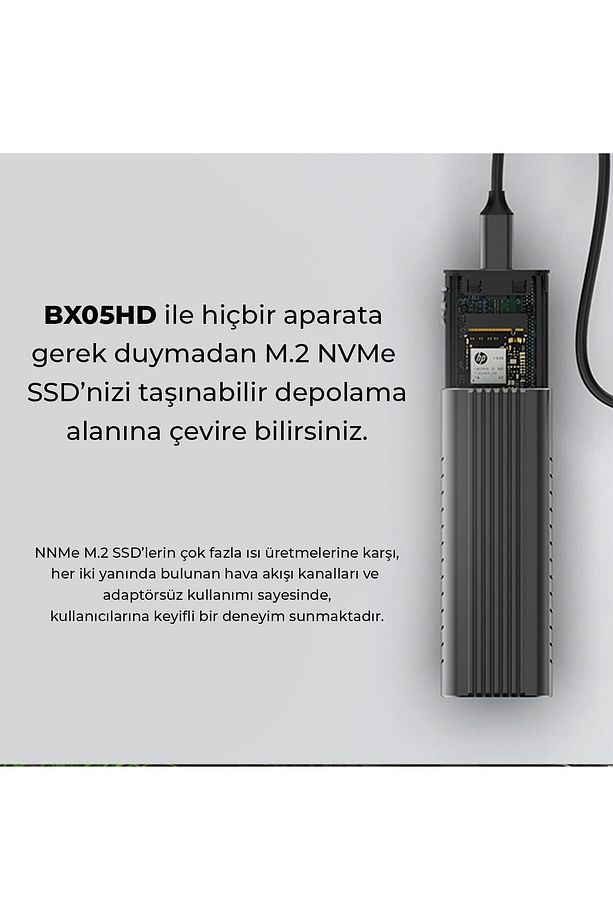 Bix Bx05hd Aluminyum Kasa Type-c 3.1 Gen2 To Pcıe Nvme M.2 Ssd Disk Kutusu 2230 /2242 / 2260 / 2280 - 4