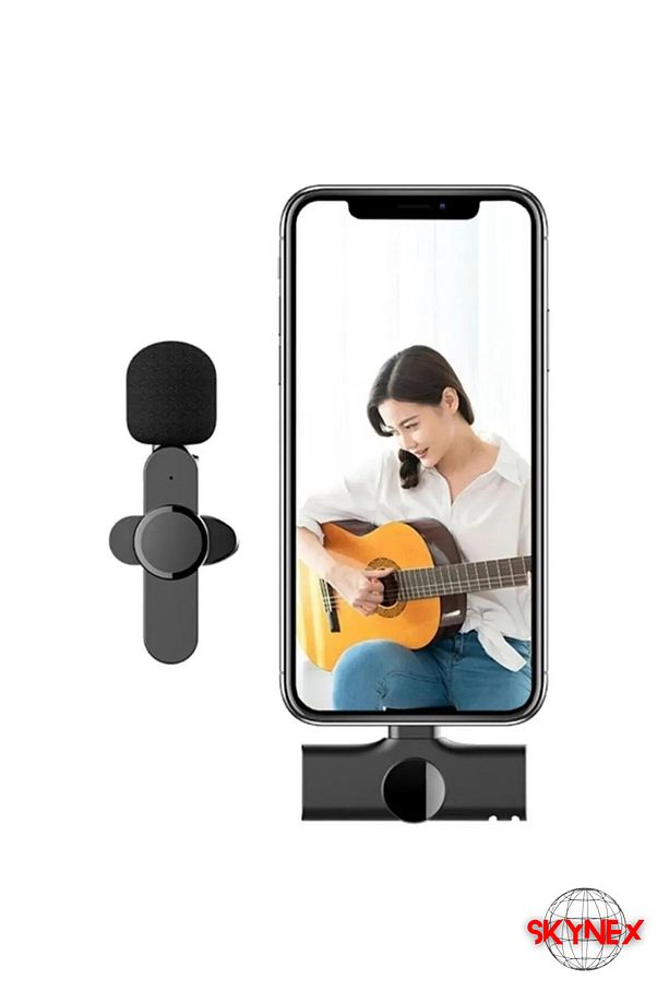Type-c Android Girişli Telefon Uyumlu Wireless Youtube Tiktok Yayın Kablosuz Yaka Mikrofonu pro-c - 7