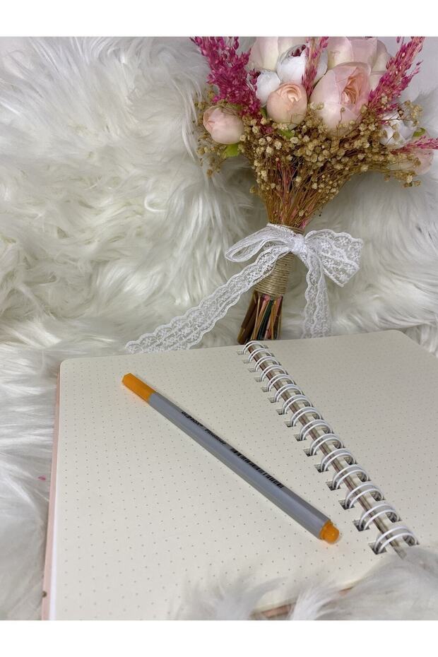 Spring Pattern Hard Cover Spiral Dotted Notebook / School Notebook / Notepad - 4