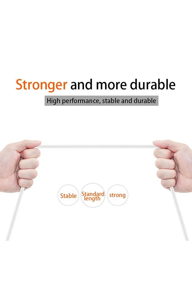 USB den Type-C Sarj ve Dta Kablosu Xiaomi Oppo Reeder Uyumlu Tüm Modeller Beyaz 1 Mt. - 3