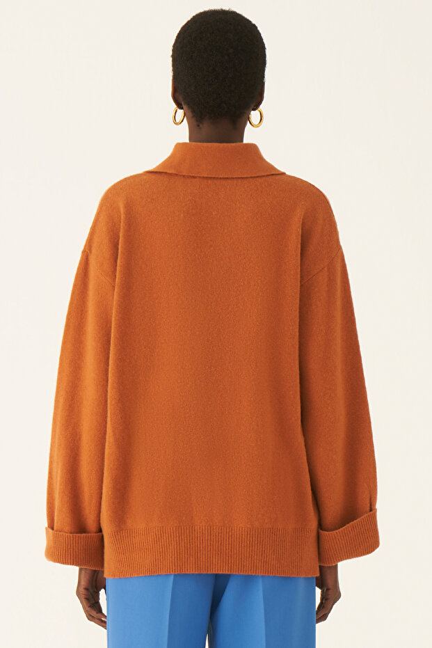 Illas Taba Renk Kadın Triko Bluz - 3