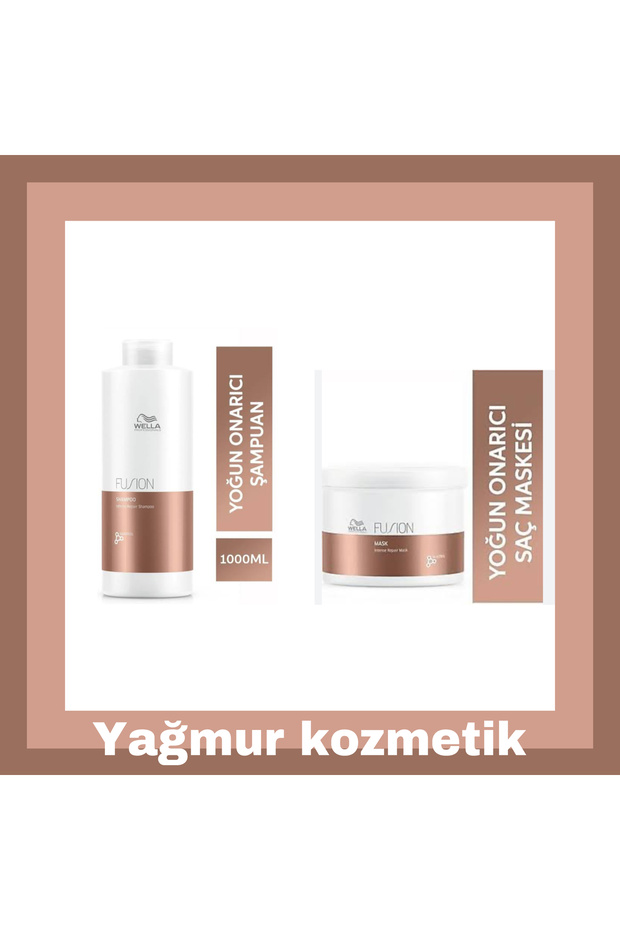 Fusion Şampuan 1000ml.&Fusion Yoğun Onarıcı Maskesi 500ml - 1