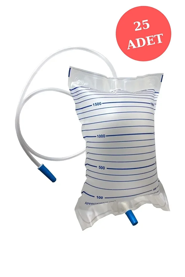 Musluklu İdrar Torbası 2000 ml 25 Adet - 1