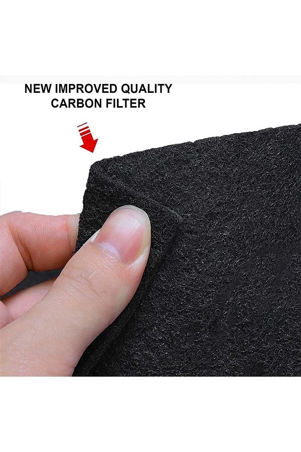 /2 Adet 10mm Hava Temizleyici/davlumbaz Filtre Üstüne Extra Koku Giderme Real Aktif Karbon Keçe - 3