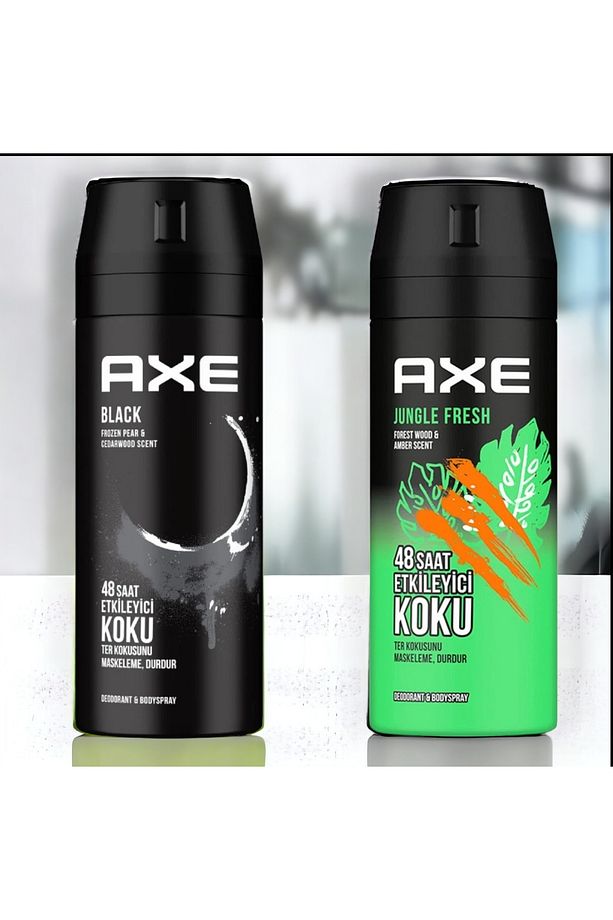 Black  150 Ml+Axe Erkek Deodorant Jungle Fresh 48 Saat Etkileyici Koku 150 ml EMRE10039 - 1