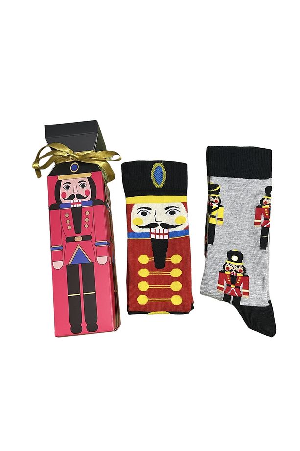 Nutcrackers Fındıkkıran Kurşun Asker Yılbaşı Konsept 2’li Kutulu Çorap - 1