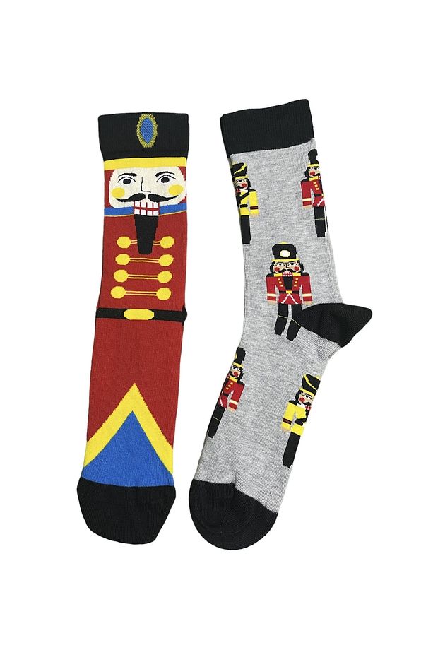 Nutcrackers Fındıkkıran Kurşun Asker Yılbaşı Konsept 2’li Kutulu Çorap - 5