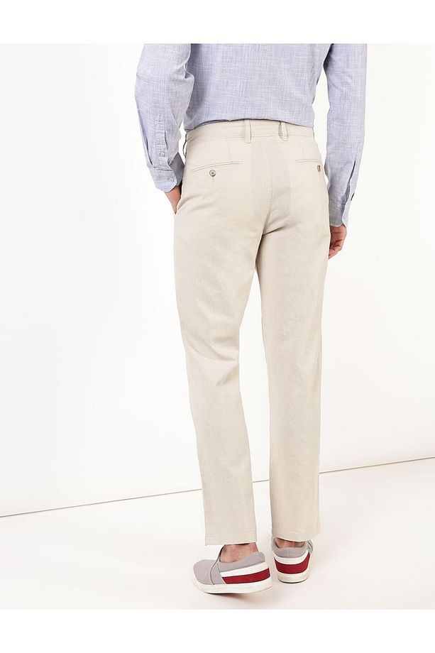 Regular Fit Keten Pantolon - 3
