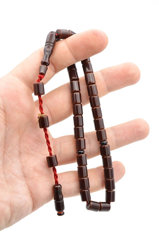 نموذج القطع المميز من Hakkı Master مسبحة الصلاة العنبرية ذات اللون البني - 4