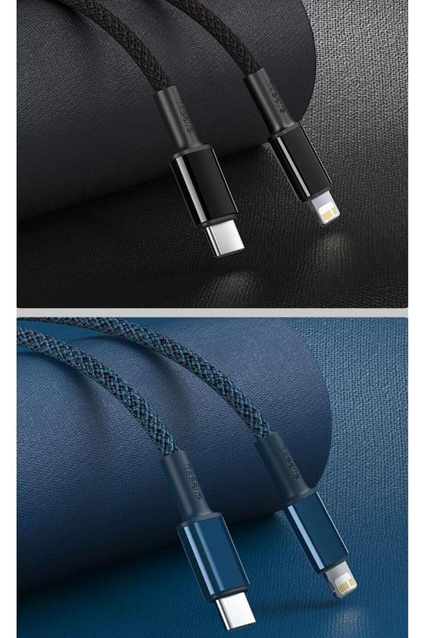 Super Şarj Örgü Tasarım1mt 20w Iphone Şarj Kablosu Iphone 11 12 13 14 Pro Max Şarj Veri Kablo - 3