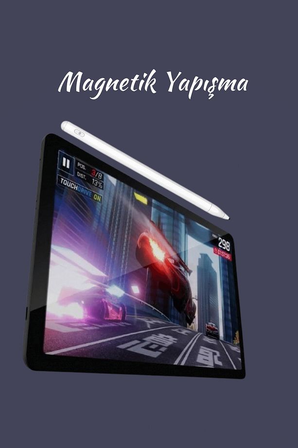 Galaxy Tab A9 Plus X210 Uyumlu Eğime Göre Çizgi Kalınlığı Değişen Şarjlı Dokunmatik Ekran Kalemi - 3