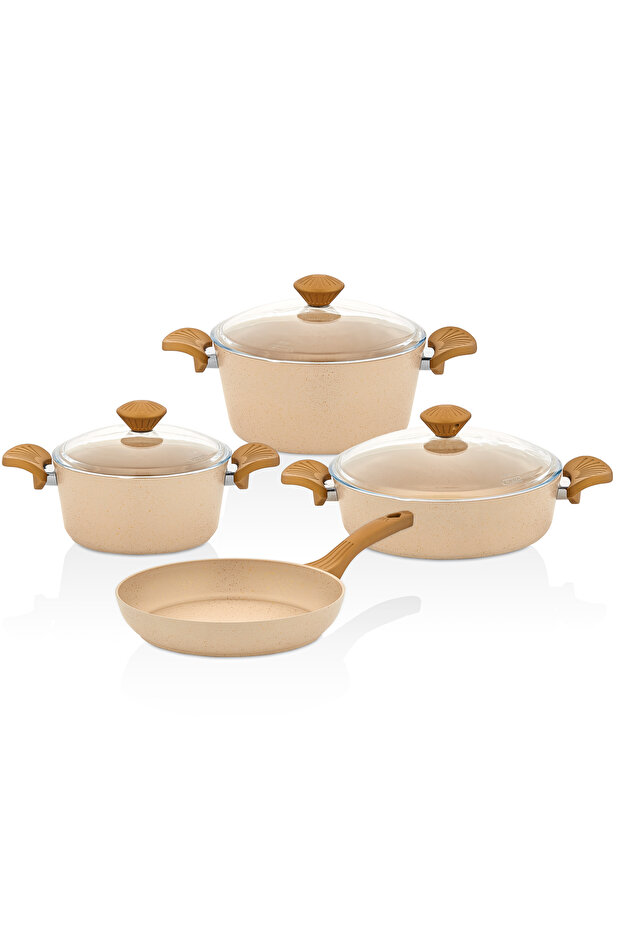 طقم أواني طهي جرانيت 7 قطع من ماكس كوك - 3