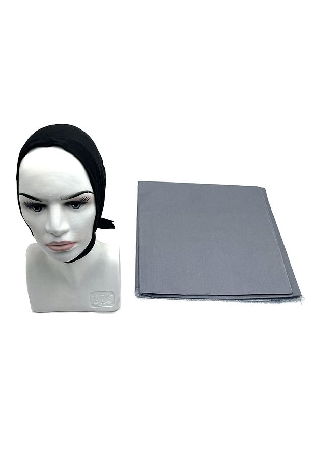 2'li Set Bone Dikişli Eşarp Seti Hediyelik Tafta Yazma Kullanıma Hazır 100x100 cm - 2