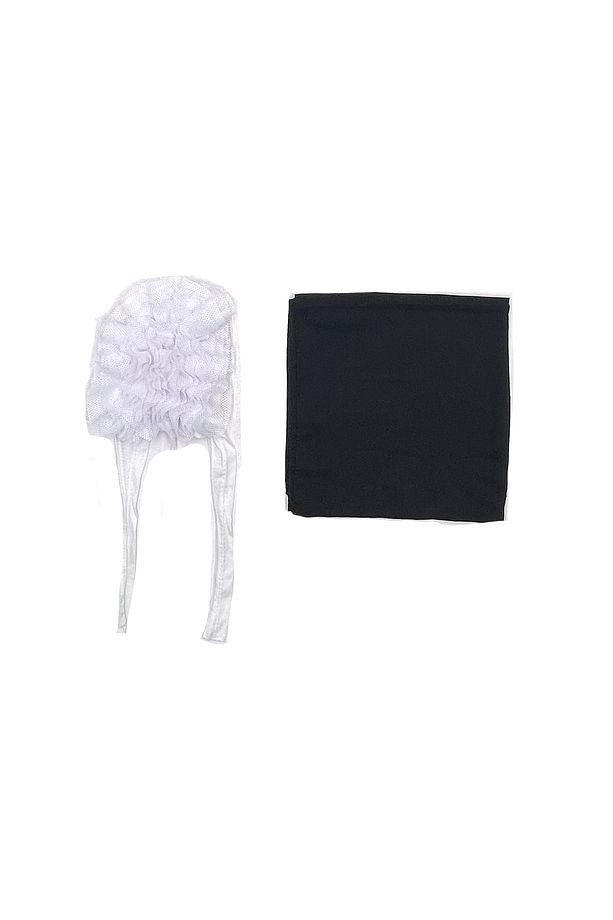 2'li Set Bone Dikişli Eşarp Seti Hediyelik Overloklu Yazma Kullanıma Hazır 100x100 cm - 1