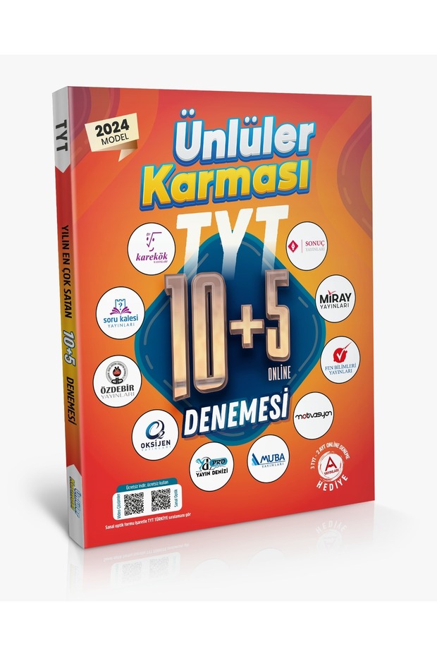 TYT Ünlüler Karması 10 + 5 Denemesi 2024 Basım - 2