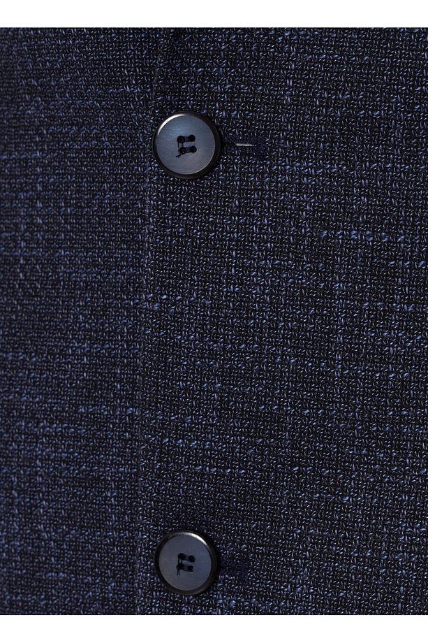Süvari Regular Fit Mavi Erkek Armürlü Ceket CT2004800236 - 3