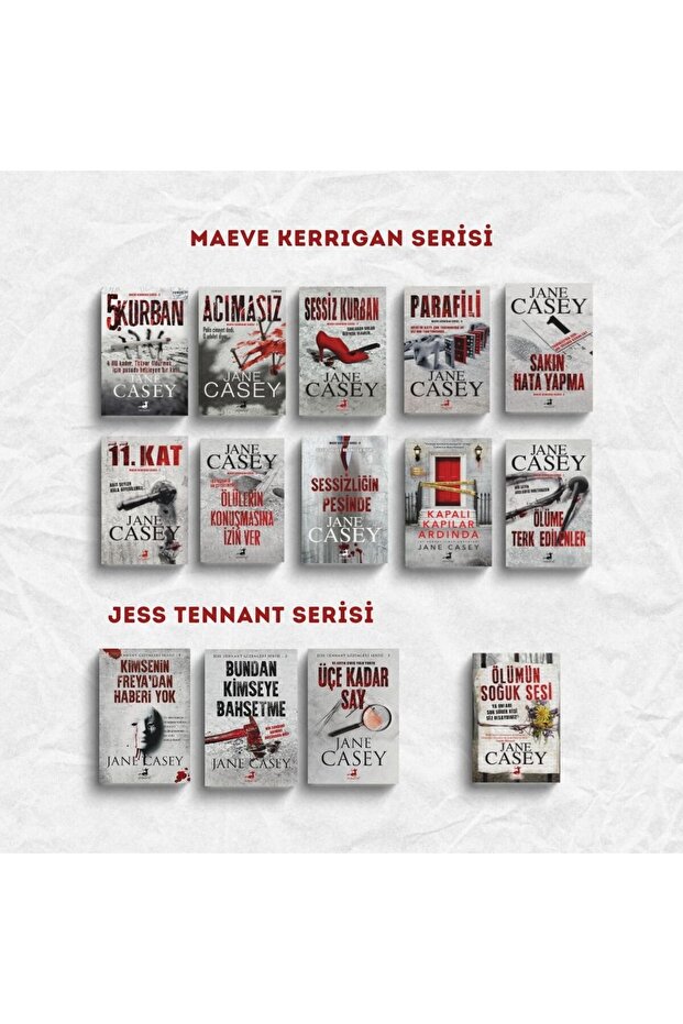 Jane Casey 14 Kitaplık Mega Polisiye Seti