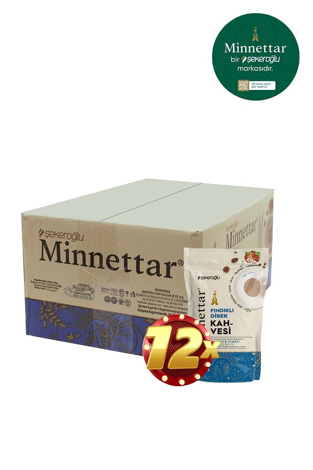 Minnettar Fındıklı Dibek Kahvesi 12 x 165 Gr ( 12 PAKET ) - 4