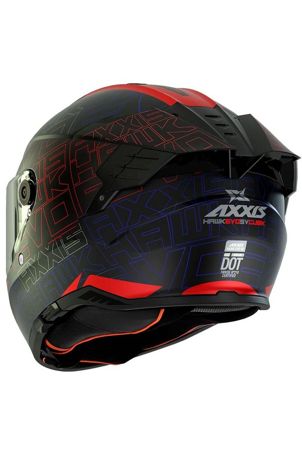 MOTORÜZGAR'DAN AXXİS Hawk Evo SV Cubik B4 Mat Fluo Turuncu FULL FACE KASK - 2