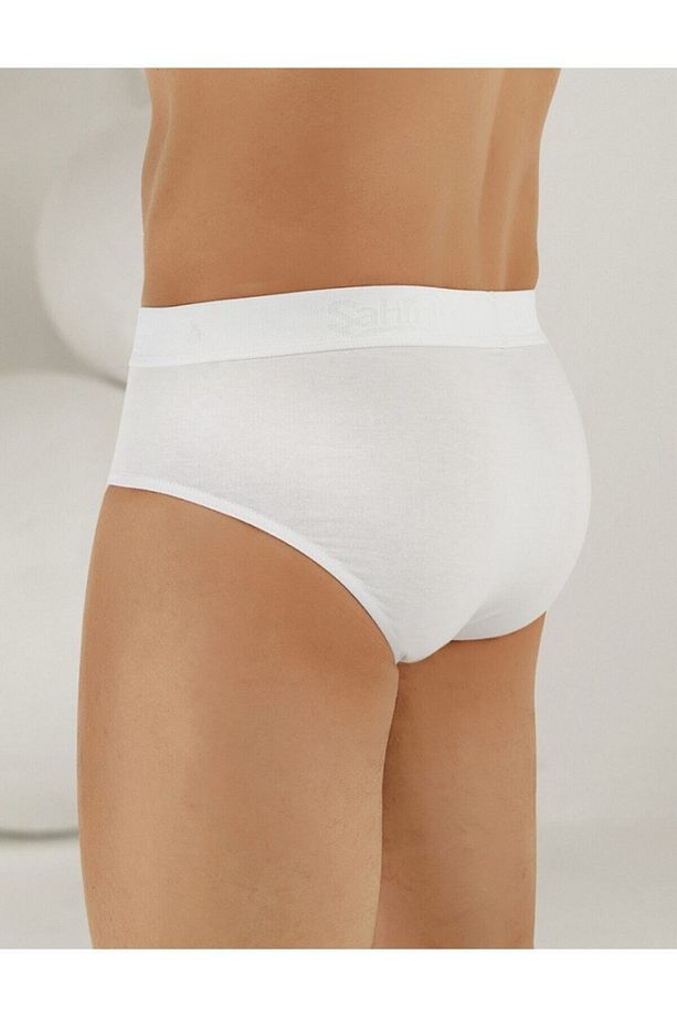 Erkek Beyaz 6 Lı Paket Pamuk Külot Me063 - 2