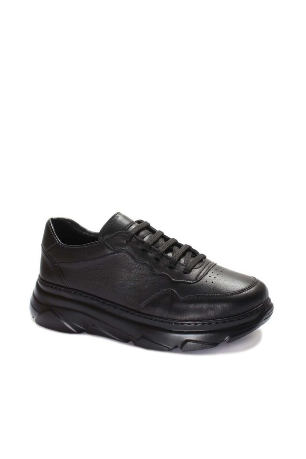 Tugerdi Genuine Leather Black Light Sole Lace Up Women's Sports Shoes TG09934261427