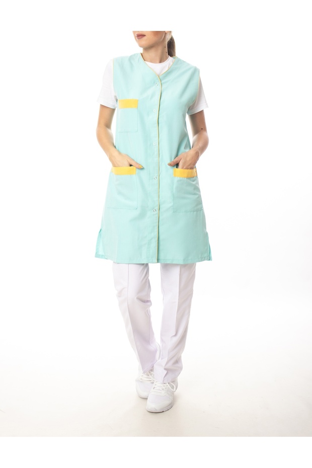 Women's Piping Sleeveless Apron