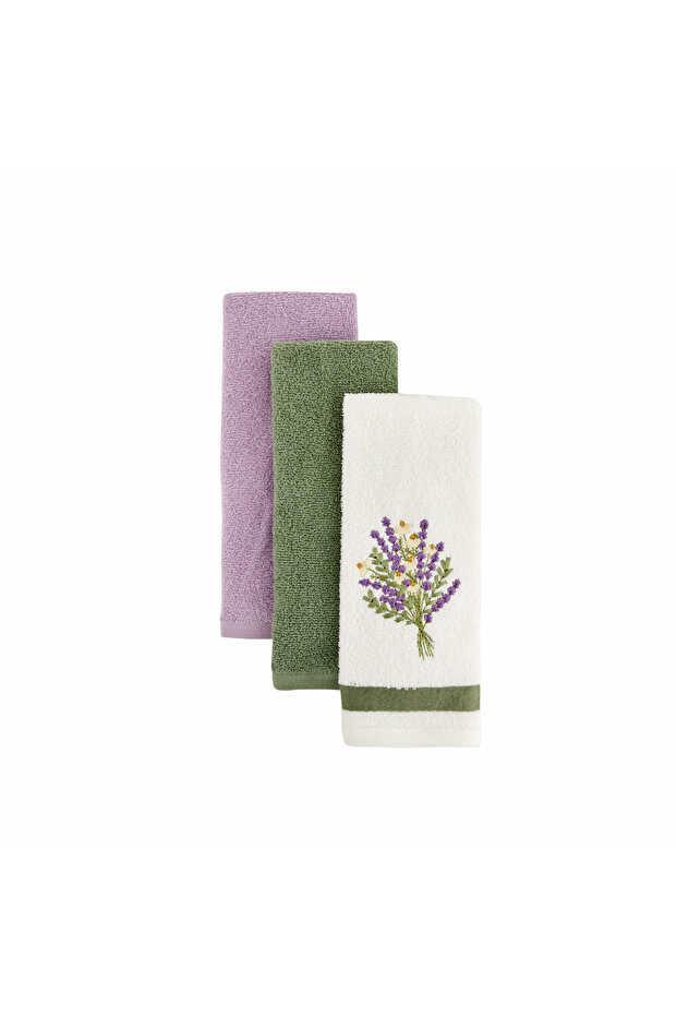 Lavender 100% Cotton 3 Piece Hand Towel 30x50 Cm