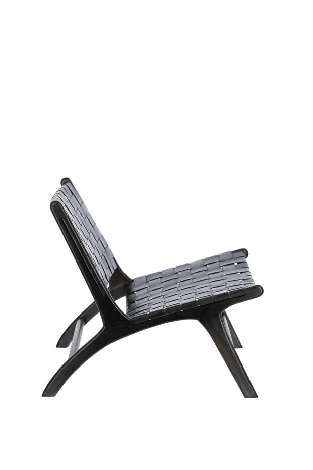 Siyah Gerçek Deri Berjer - 2