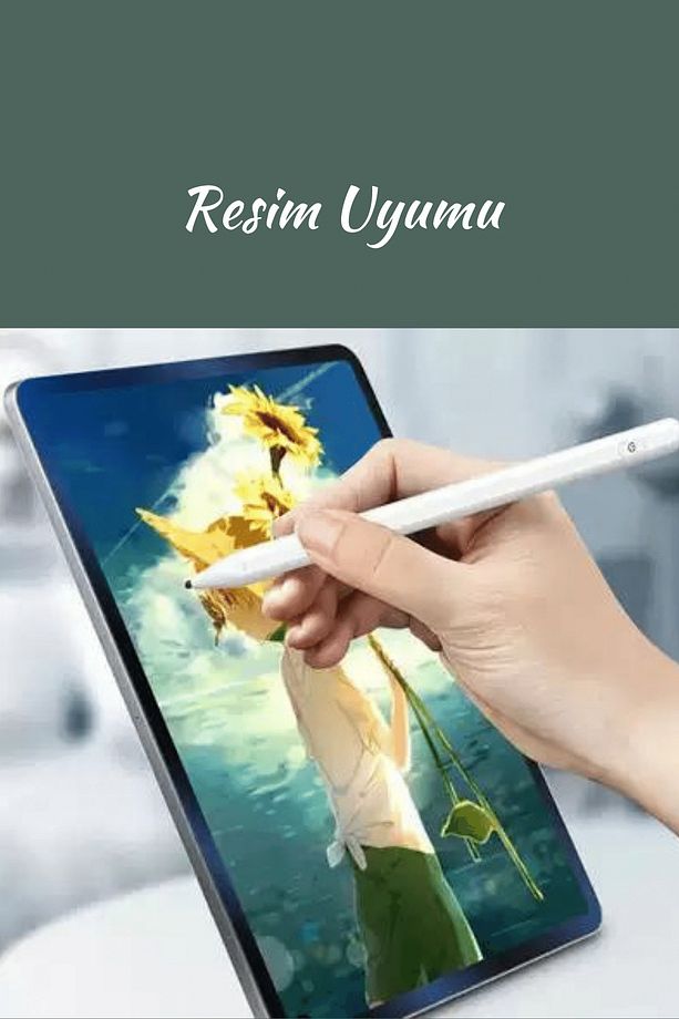 Galaxy Tab A9 Plus X210 Uyumlu Eğime Göre Çizgi Kalınlığı Değişen Şarjlı Dokunmatik Ekran Kalemi - 2