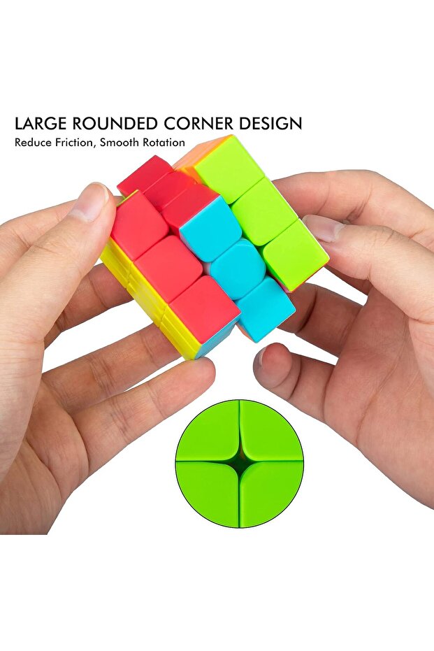 مكعب ذكي 3x3 للمبتدئين بدون ملصقات مكعب سرعة عالي الجودة - 5
