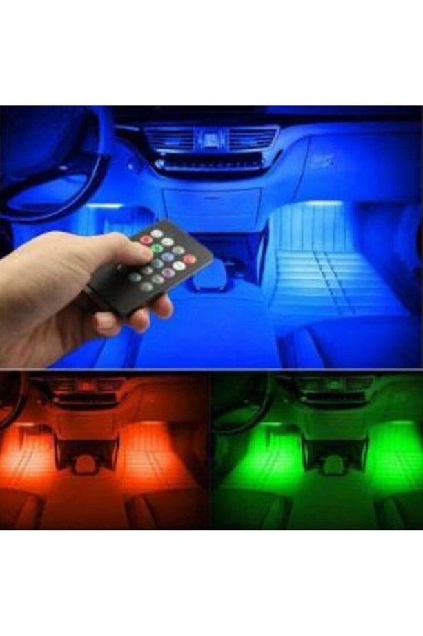 Usb Girişli 12 Ledli Araç Içi Ayak Altı Sese Duyarlı Rgb Şerit Led Aydınlatma - 6