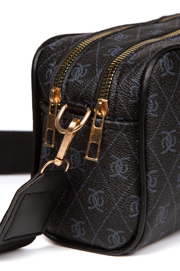 حقيبة كتف منقوشة بحزام متقاطع - 6