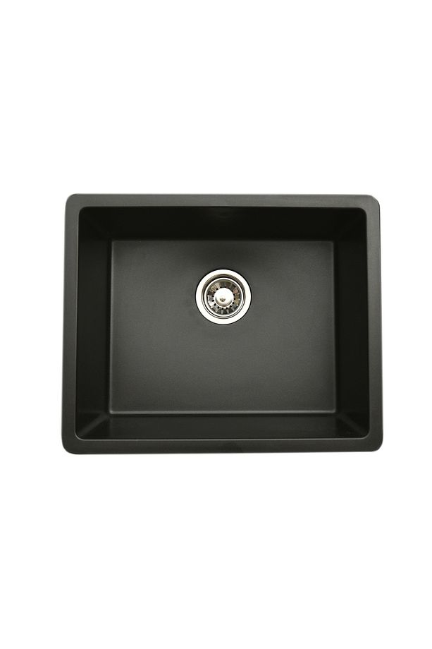 I I Granit Eviye Siyah Tek Göz Tezgah Altı Mutfak Evyesi 55x45cm (VX-A55) - 1