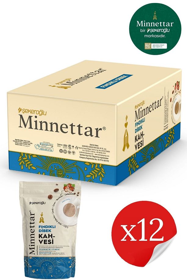 Minnettar Fındıklı Dibek Kahvesi 12 x 165 Gr ( 12 PAKET ) - 1