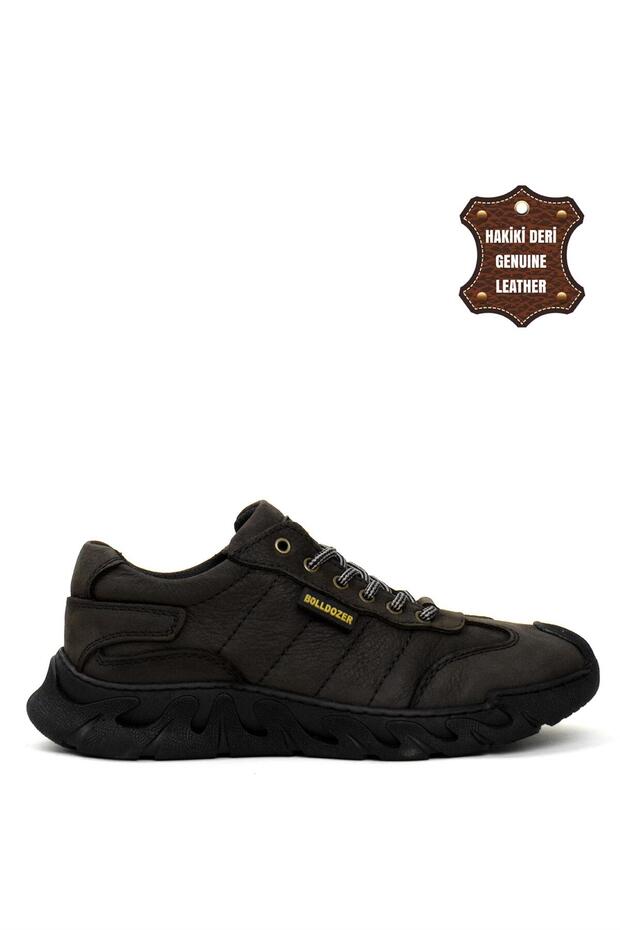 Bulldozer240041 Men's Genuine Leather Casual Shoes Anthracite