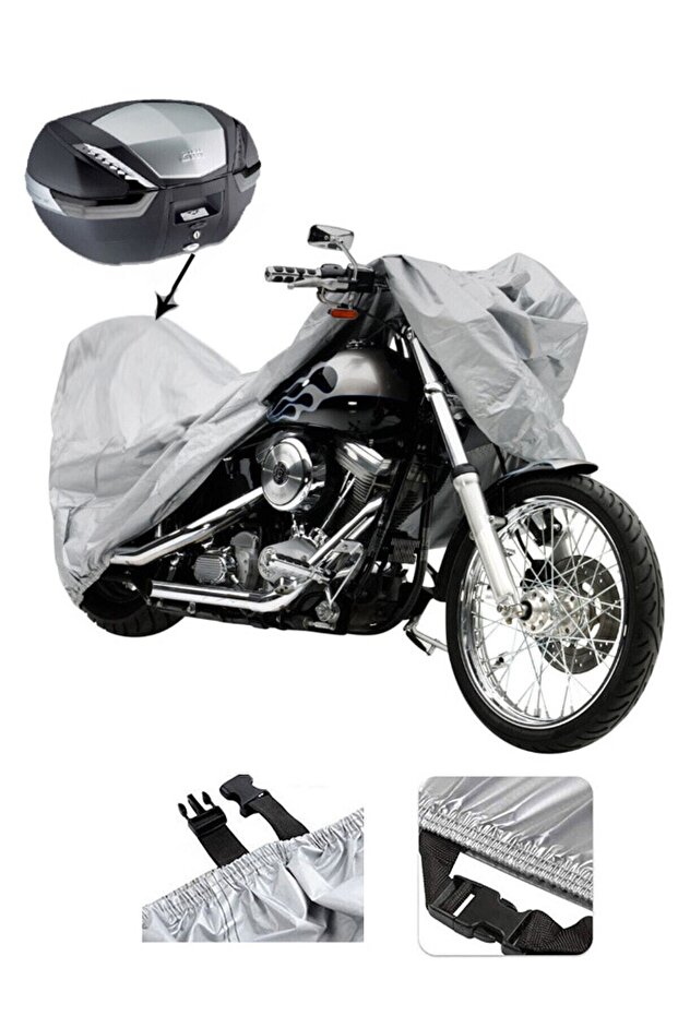 Motorcycle Tarpaulin Compatible with Vespa Gts 250 Abs Tarpaulin Rear Bag