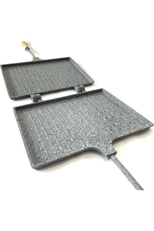 - Iç Dış Granit Ocak Üstü El Tost Makinesi - Kamp Granit Tost Izgara (23x17cm) - 3