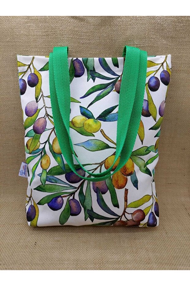 Zeytin Desenli Dijital Baskı Kol Çantası - 1