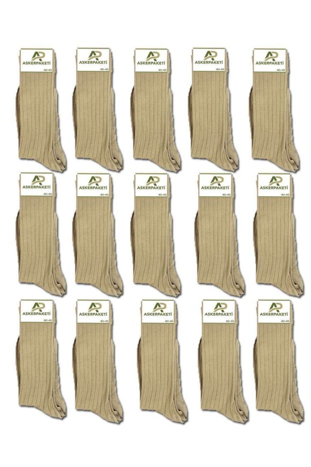 Pack of 15 Military Khaki Colored Socks