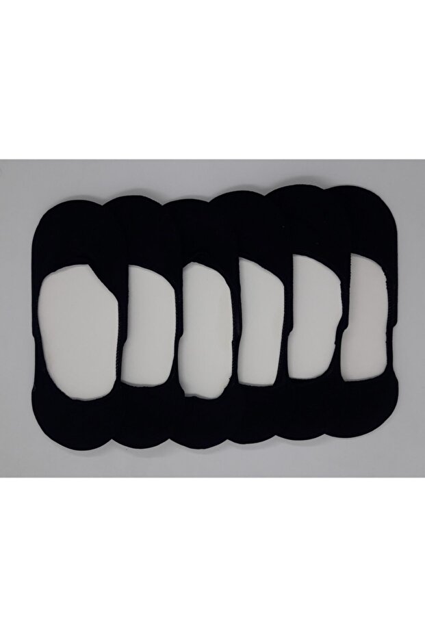 6 Çift Mikro Babet Siyah Görünmez Mini Çorap - 2