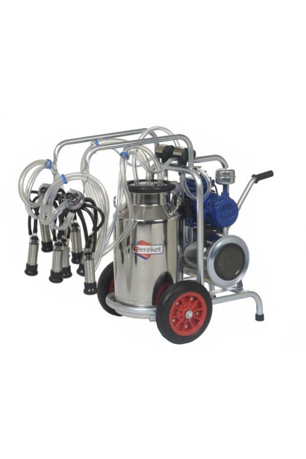 Bs 3x Çift Sağım Paslanmaz Çelik Tek Güğüm 40 L Süt Sağım Makinesi - 1