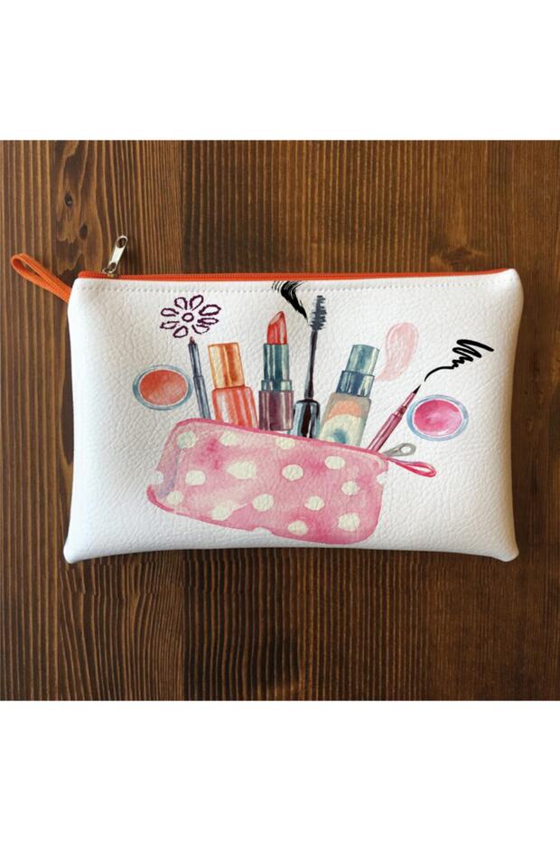 حقيبة مكياج منقوشة - 1