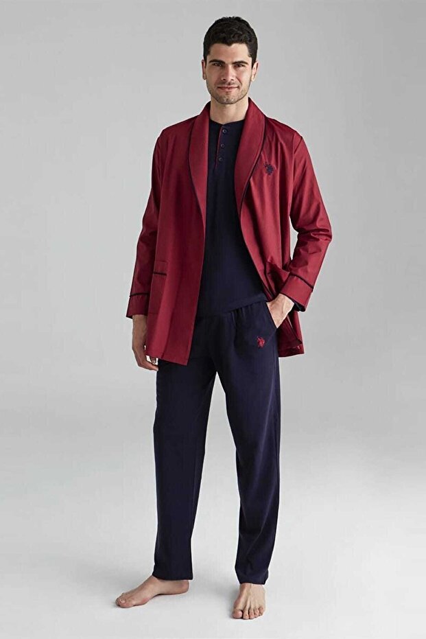 Burgundy Robe 5-Piece Groom's Dowry Set