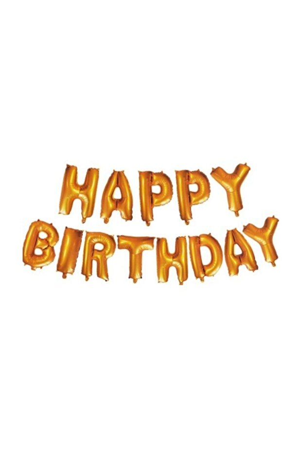 Happy Birthday Foil Balloon Gold