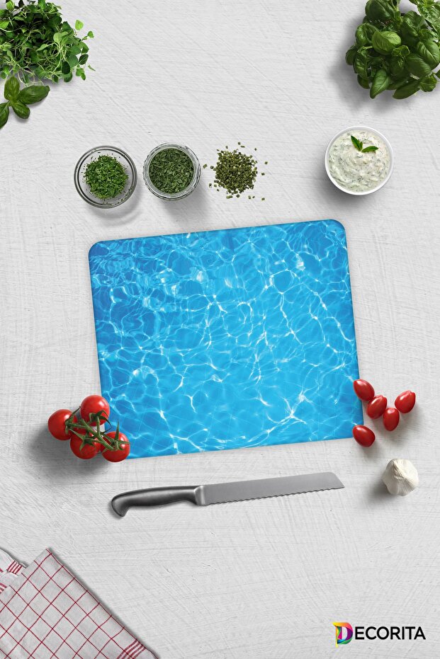 Sea Printed | Glass Cutting Board - Glass Cutting Board | 29cm X 34cm