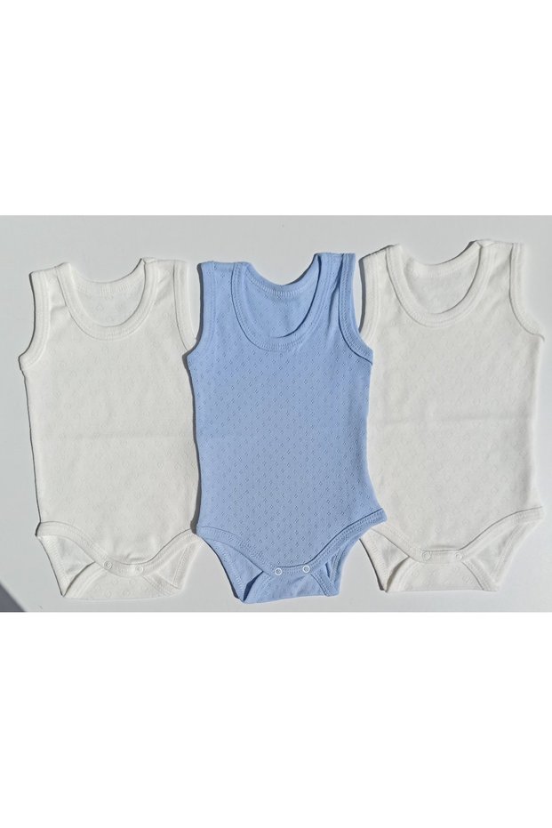 Men's Beige Jacquard Air Conditioned Strappy Snap Body 3 Piece Pack